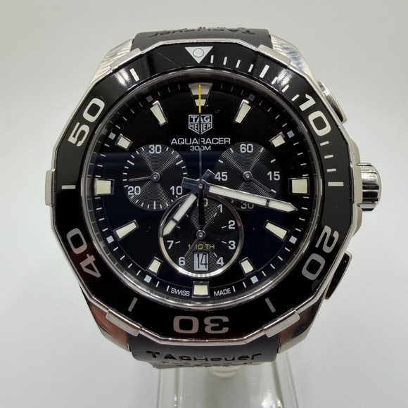 Men’s Tag Heuer Aquaracer CAY111A Quartz Mvt Chronograph Two Straps Included